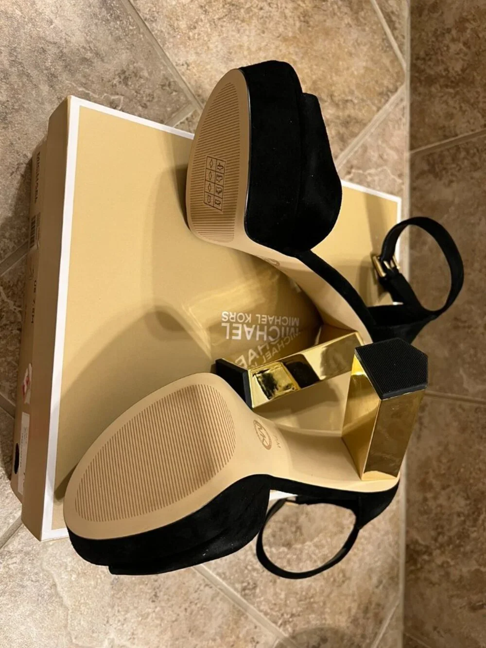 Michael Kors Petra Platform suede black
